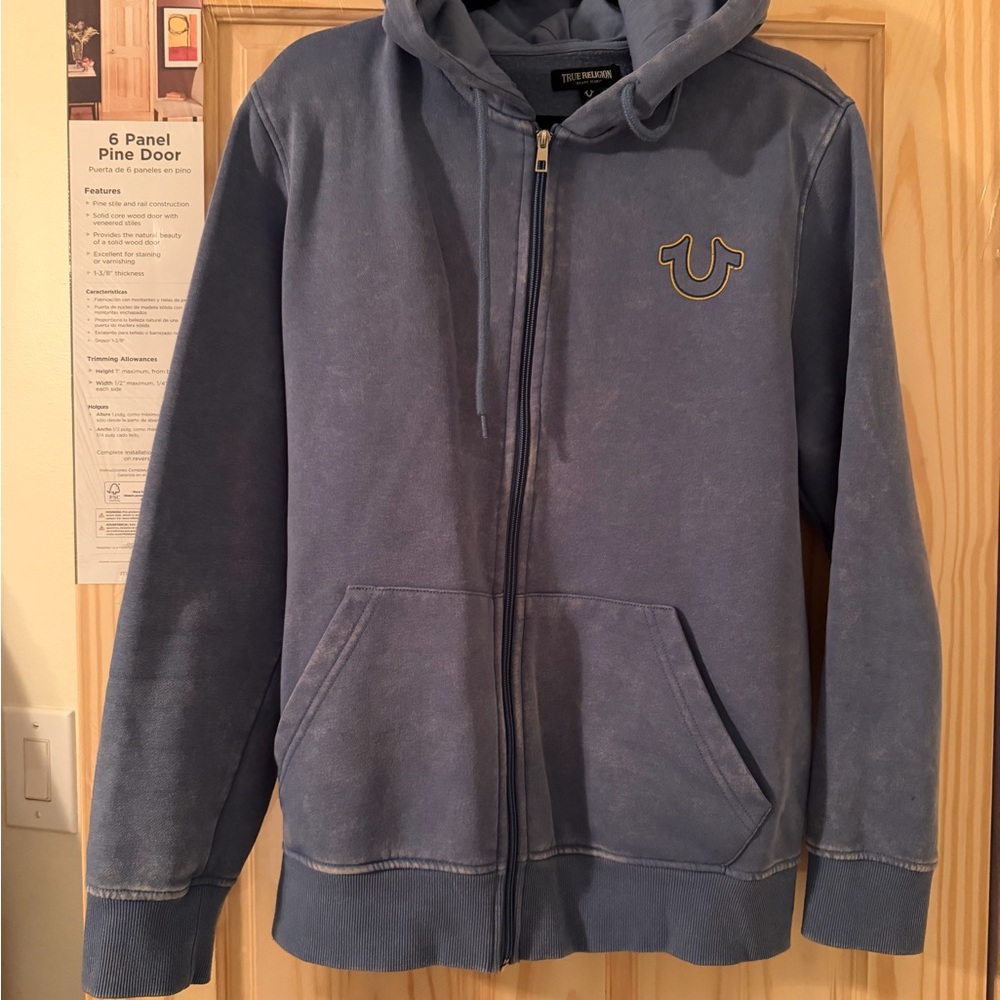 True Religion Indigo Zip-Up Hoodie